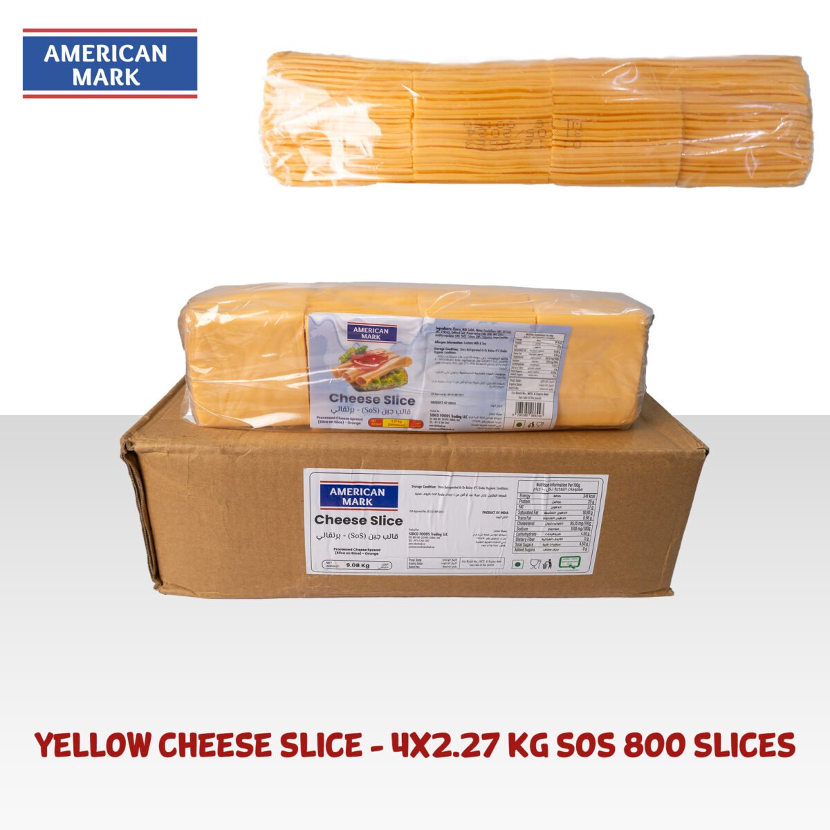 Yellow Cheese Slice - 4x2.27kg Sos (800 Slices) - Image 1